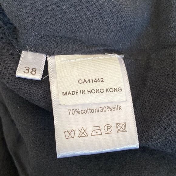 Bruuns Bazaar Copenhagen LBD Silk & Cotton Blend Black Dress - Picture 12 of 12